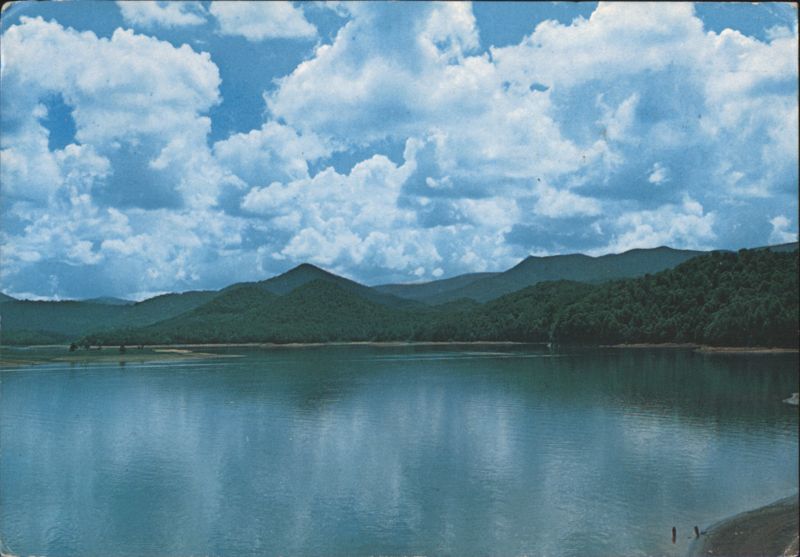 Lake Chatuge, Mountains, and Cloudy Sky Hiawassee Georgia
