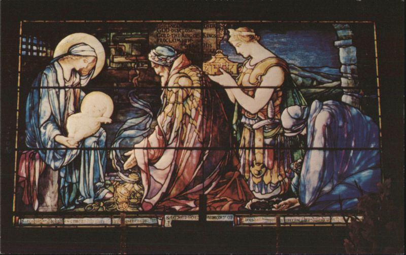 Adoration of the Christ Child Stained Glass Window Jekyll Island Georgia