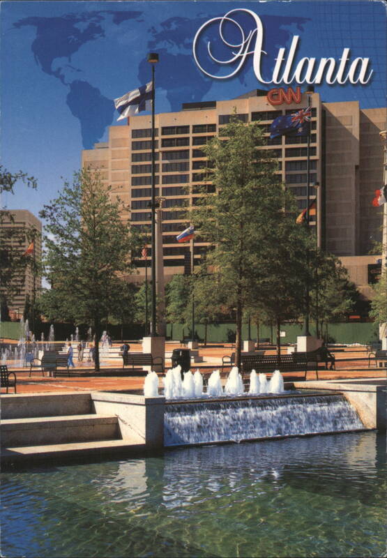 Atlanta, CNN Center with Fountains Georgia