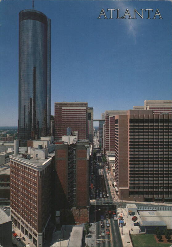 Peachtree Plaza Hotel and Atlanta Skyline Georgia David Noble