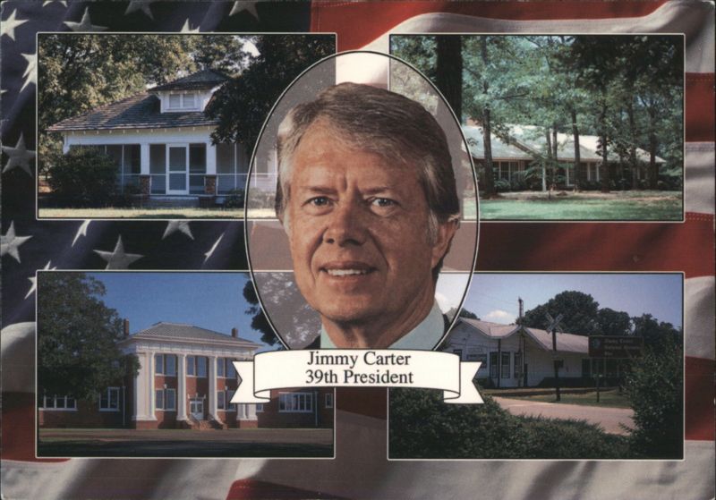 Jimmy Carter Portrait and Plains, GA Historic Sites Georgia