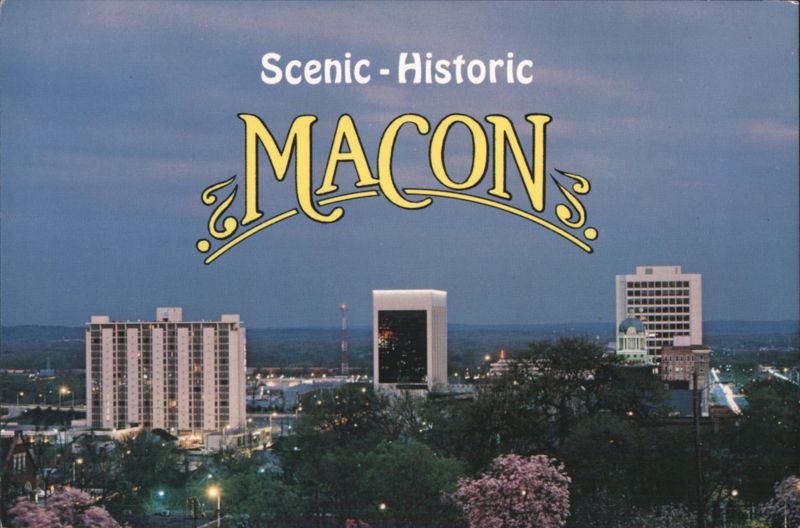 Macon Skyline at Dusk Georgia
