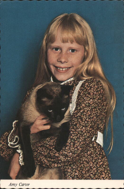 Amy Carter with her cat, Misty Malarky Ying-Yang Mike Roberts