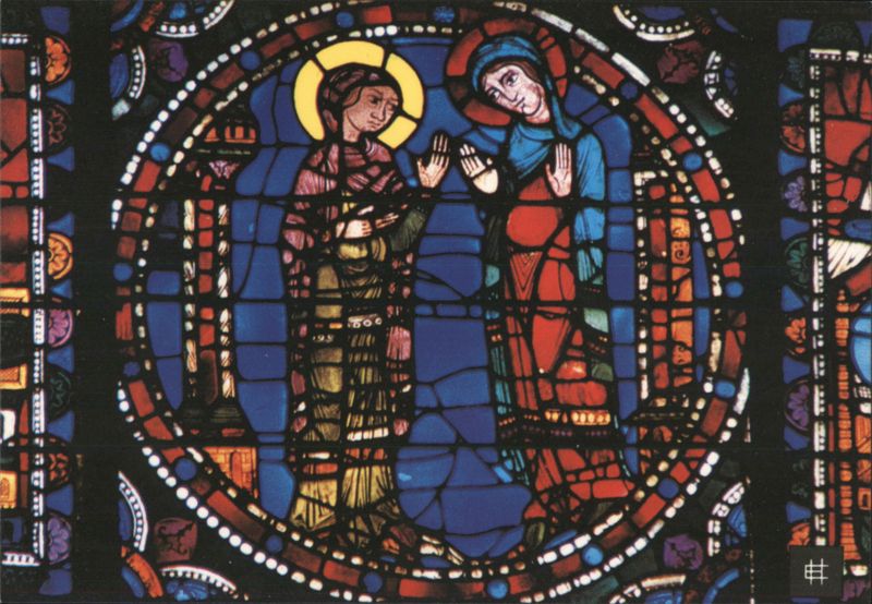 Visitation of Virgin Mary to Elizabeth, Chartres Cathedral France