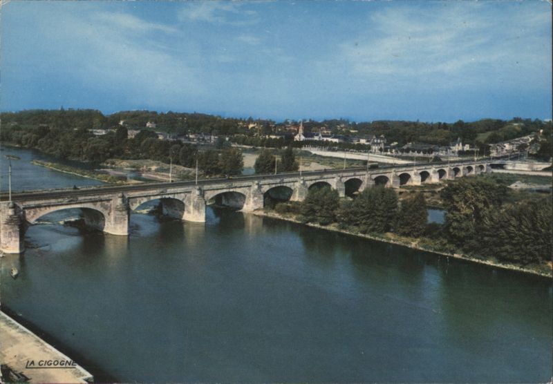 Le Pont de Pierre, Tours with Saint-Cyr Hills France