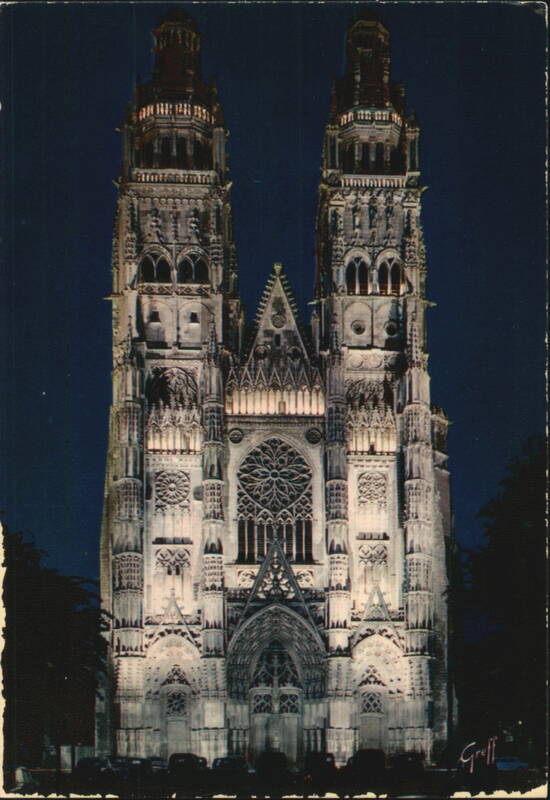 Tours Cathedral at Night France Greff