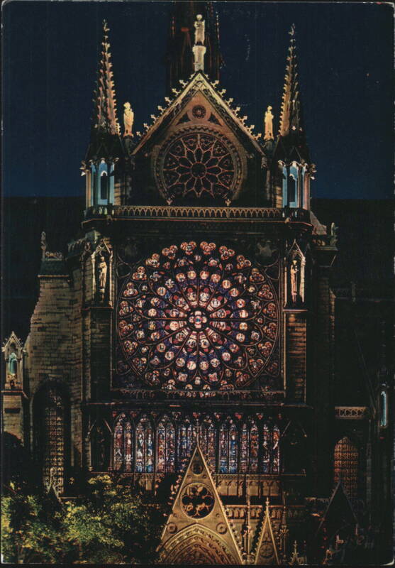 Notre-Dame, South Rose Window Illumination, Paris France