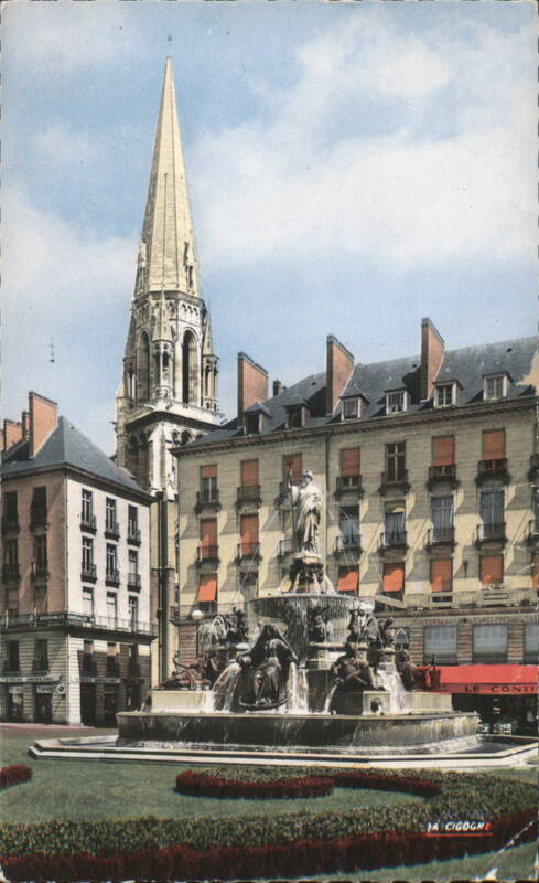 Place Royale, Saint-Nicolas Church, and Fountain, Nantes France