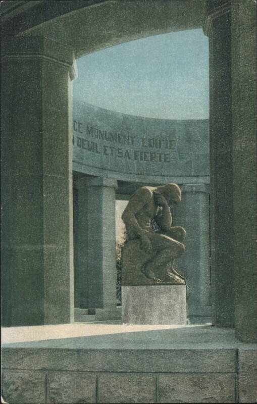 Reims Monument aux Morts with The Thinker Statue France