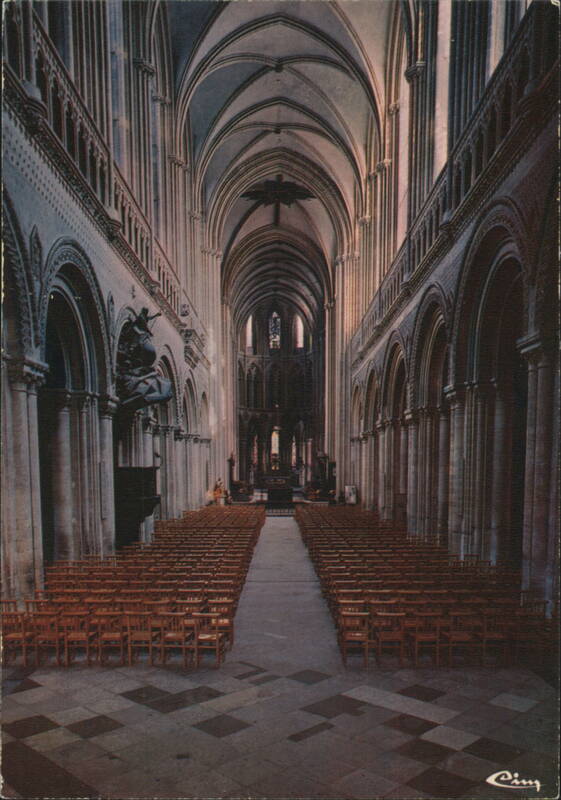Bayeux Cathedral Notre-Dame - Central Nave Interior France