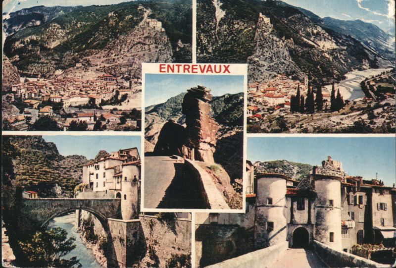 Entrevaux Views with Fortifications and Valley France