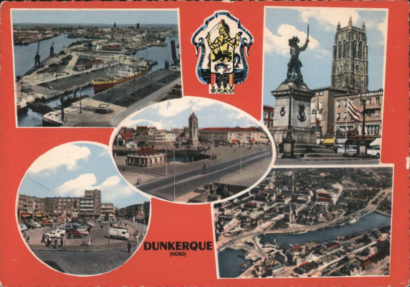 Multiple Views of Dunkerque, including the Port and City Landmarks France