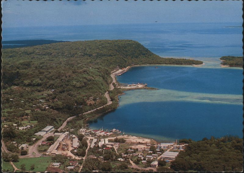 Aerial View of Suburbs & Wharf Area, Vila, New Hebrides Vanuatu