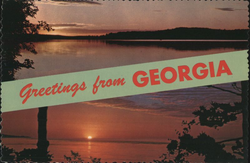 Greetings from Georgia - Lake Sunset Landscape