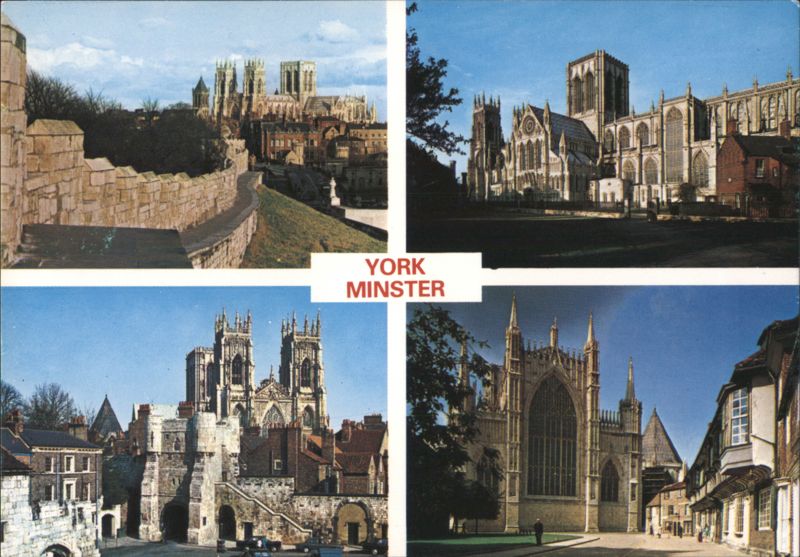 York Minster and City Views, Four Panels England Yorkshire