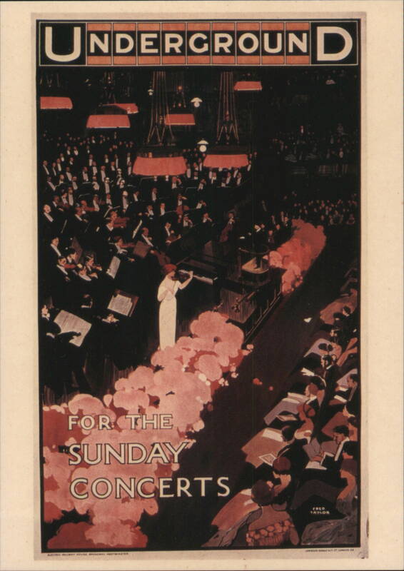 Underground for the Sunday Concerts F. Taylor Advertising Reproductions