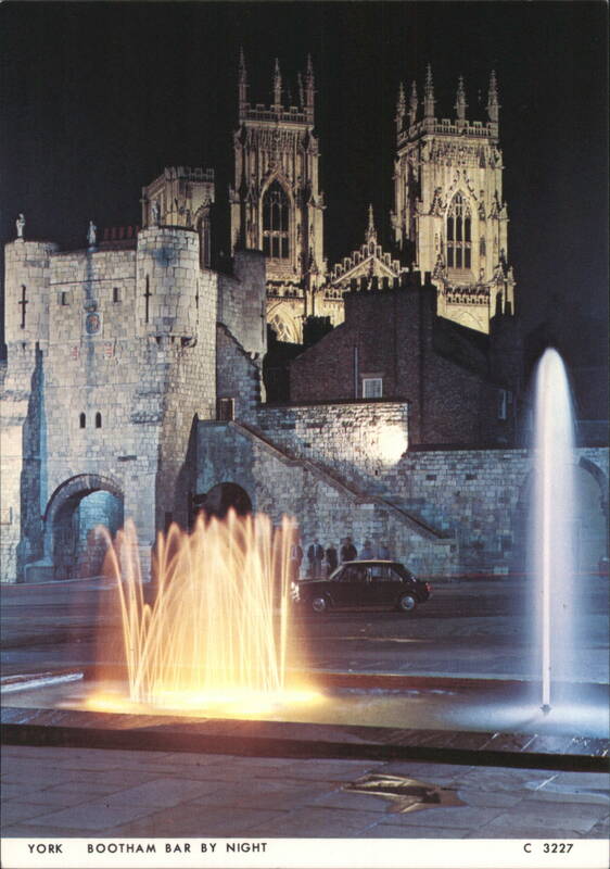 Bootham Bar by Night with York Minster, York England