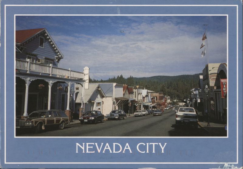 Broad Street Gold Rush Scene, Nevada City, California