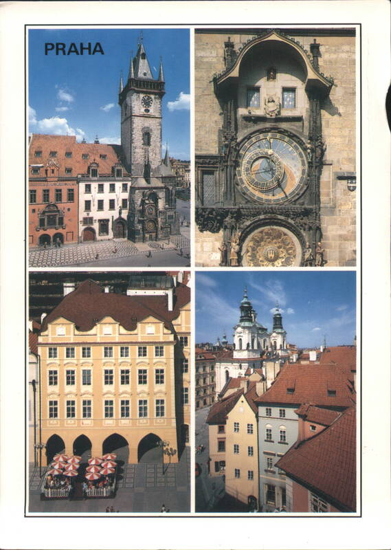 Prague: Old Town Hall, Astronomical Clock, Old Town Square Scenes Czechoslovakia