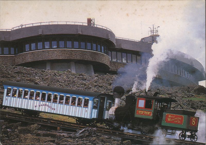 Mount Washington Cog Railway 'Tip Top' at the Observatory New Hampshire