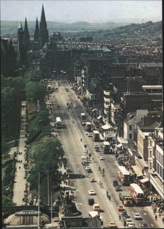 Princes Street from Scott Monument, Edinburgh Scotland