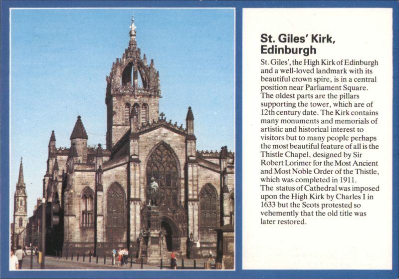 St. Giles' Kirk with Crown Spire, Edinburgh Scotland
