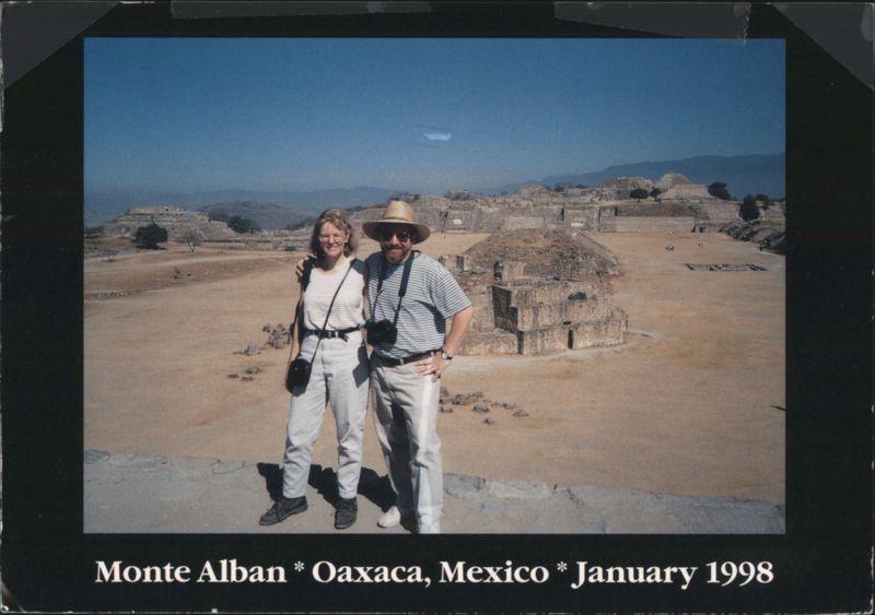 Couple at Monte Alban Ruins in Oaxaca, Mexico