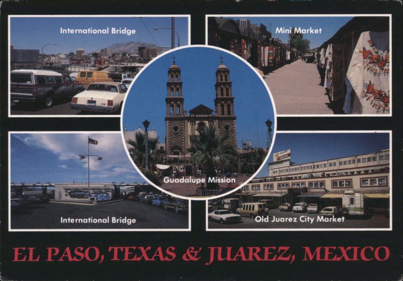 El Paso, TX & Juarez, Mexico City Views Texas Pat & Mac Chew