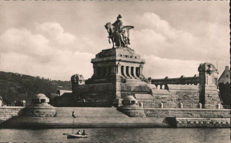 Deutsches Eck, Monument to Kaiser Wilhelm I Koblenz Germany