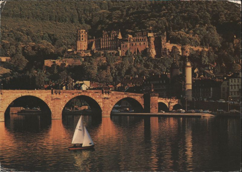 Heidelberg: Evening on the Neckar River with Bridge and Castle Germany