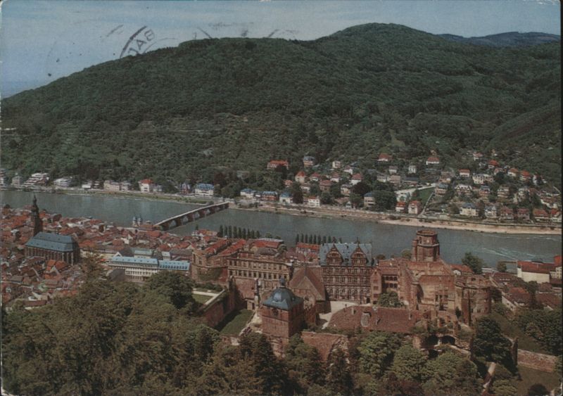 Heidelberg Old Town, Castle & Neckar River View Germany