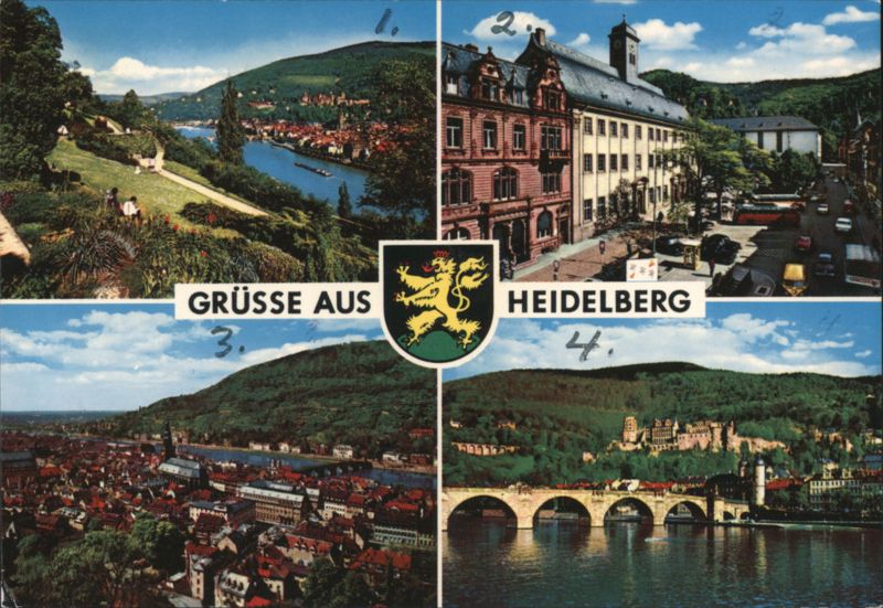 Heidelberg Views: Old University, Castle, Neckar River & Bridge Germany