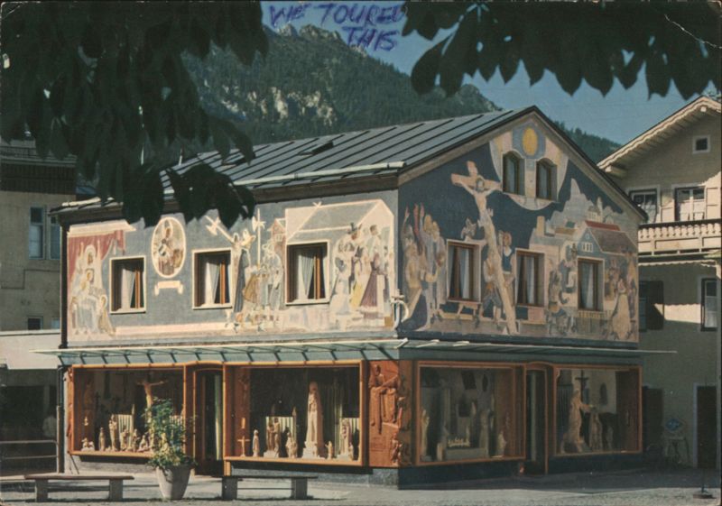 Haus H. u. A. Heinzeller Woodcarving Shop with Frescoes Oberammergau Germany
