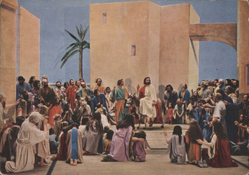 Passion Play 1960: Entry into Jerusalem Oberammergau Germany