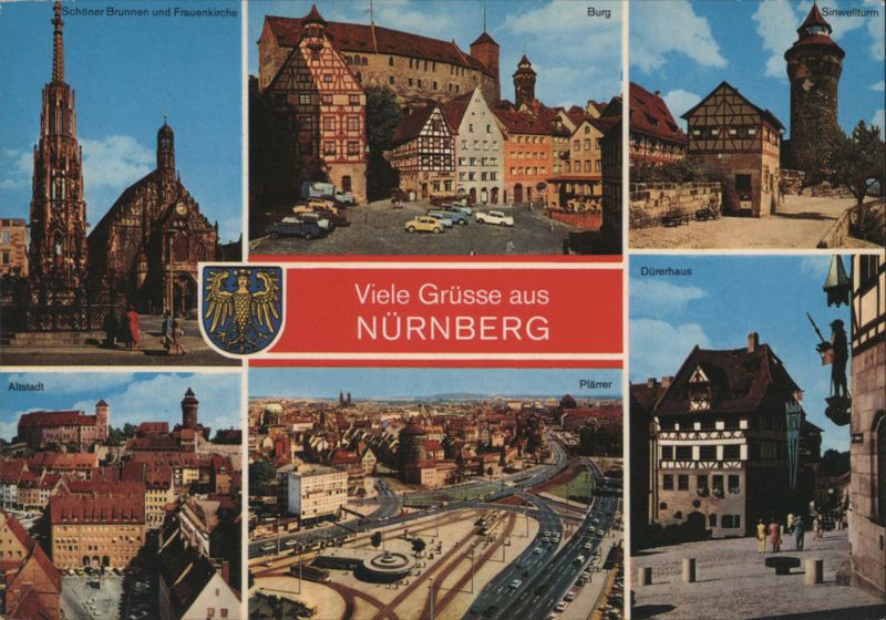 Nürnberg Multi-View with Castle, Dürer House, Plärrer Germany
