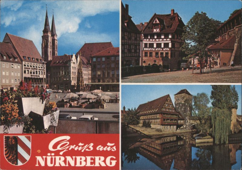 Nuremberg City Views: Main Market, Dürer House, Henkersteg Germany