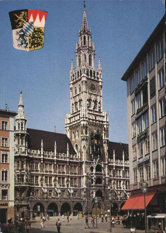 München New City Hall with Crest Munich Germany