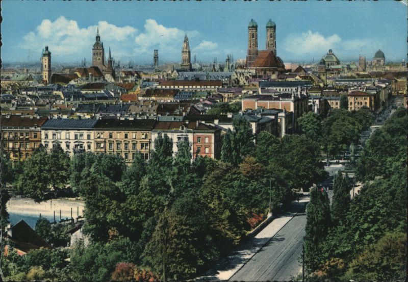 Munich Skyline from Maximilianeum Germany