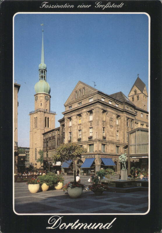Dortmund - Alte Markt with Reinoldi and Marien Churches Germany