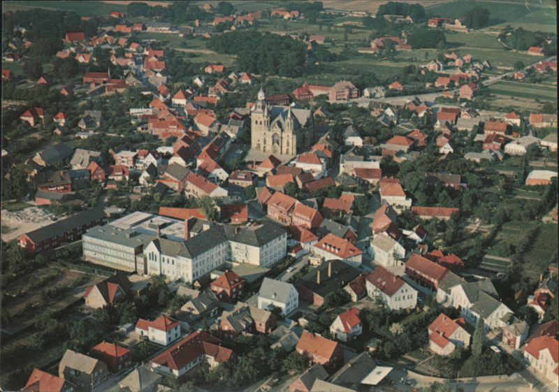 Aerial View of Damme with St. Viktor Church Germany