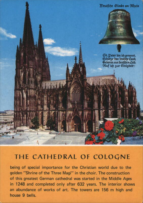 Cologne Cathedral and German Bell on the Rhine Germany