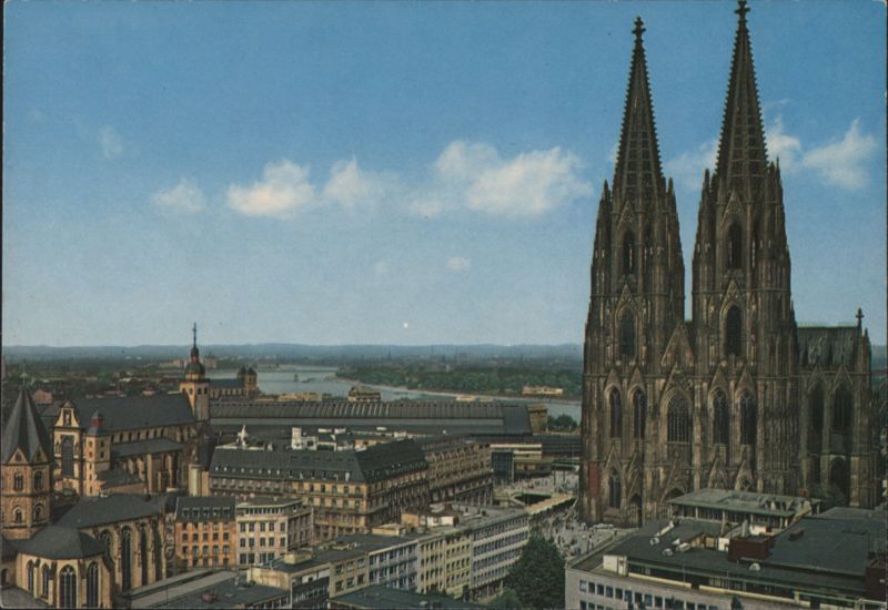 Cologne Cathedral and Rhine River View Germany