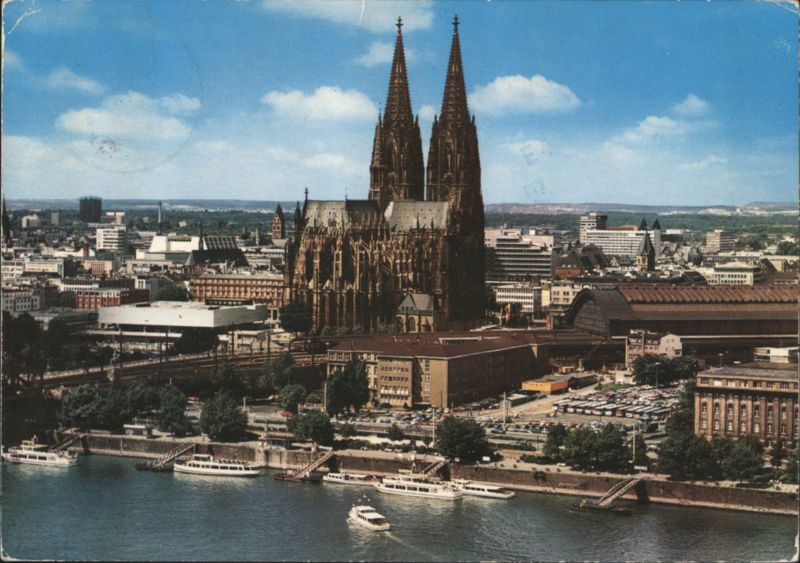 Cologne Cathedral and Rhein River Panorama Germany
