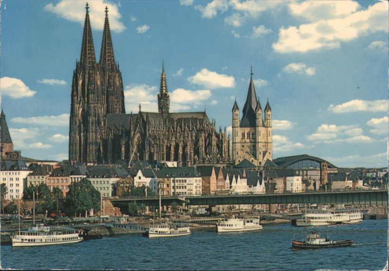 Cologne Cathedral, Groß St. Martin and Rhine River Germany