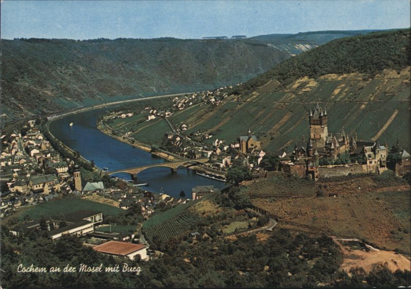 Cochem on the Mosel with Reichsburg Castle View Germany