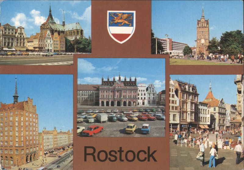 Rostock City Views: Rathaus, Kröpeliner Tor, Lange Straße Germany