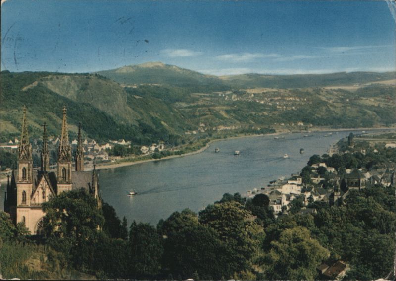 Apollinariskirche and Rhine River, Remagen Germany