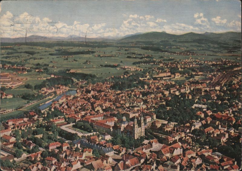 Aerial View of Kempten, Allgäu Germany