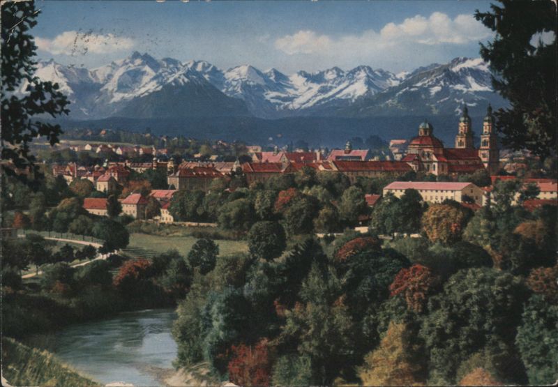 Kempten im Allgäu with Allgäu Alps Germany