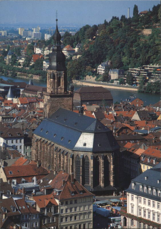 Heidelberg - Church of the Holy Ghost and cityscape Germany